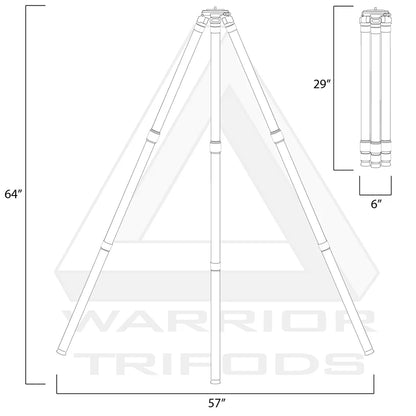 Warrior Tripods "The Warrior" Heavy Duty Carbon Fiber Tripod